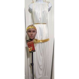 Athena Plus Size Costume Gold Sequin Snake Headband Goddess Greek Egyptian Dress